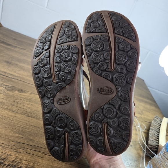 Chaco Dorra Burnt Orange Leather Strappy Sandals - Picture 3 of 9